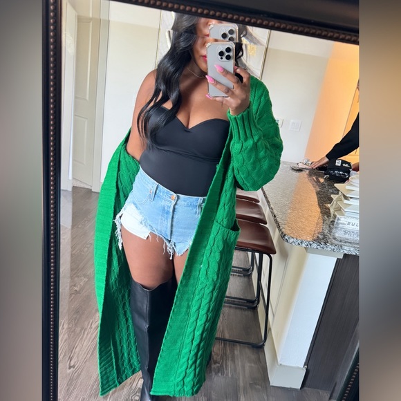 Cable Knitted Longline Cardigan - Picture 3 of 3